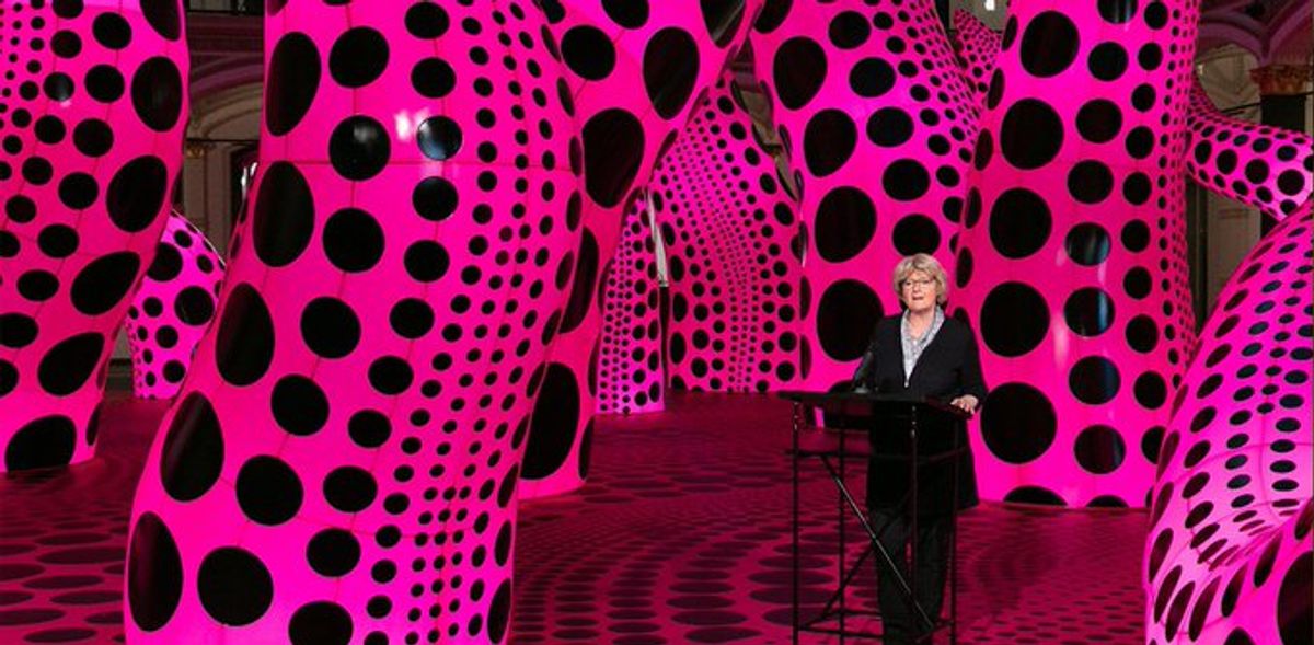 German Culture Minister Monika Grütters opening the Yayoi Kusama exhibition at the Gropius Bau museum in Berlin © Luca Girardini / Gropius Bau