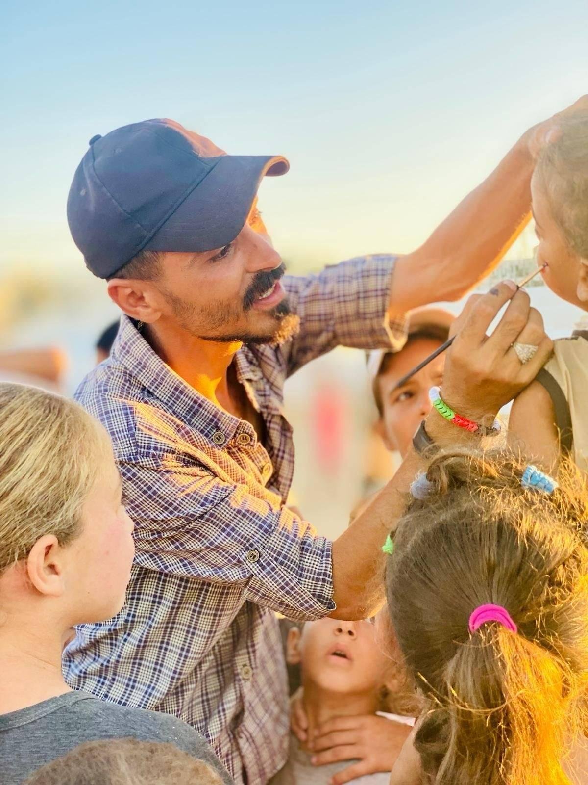 Dorgham Quraiqi was a self-taught artist who was killed by an Israeli airstrike. Just two days before his death he expressed excitement to his friend about finding new art material for his work with children © Hope and Play