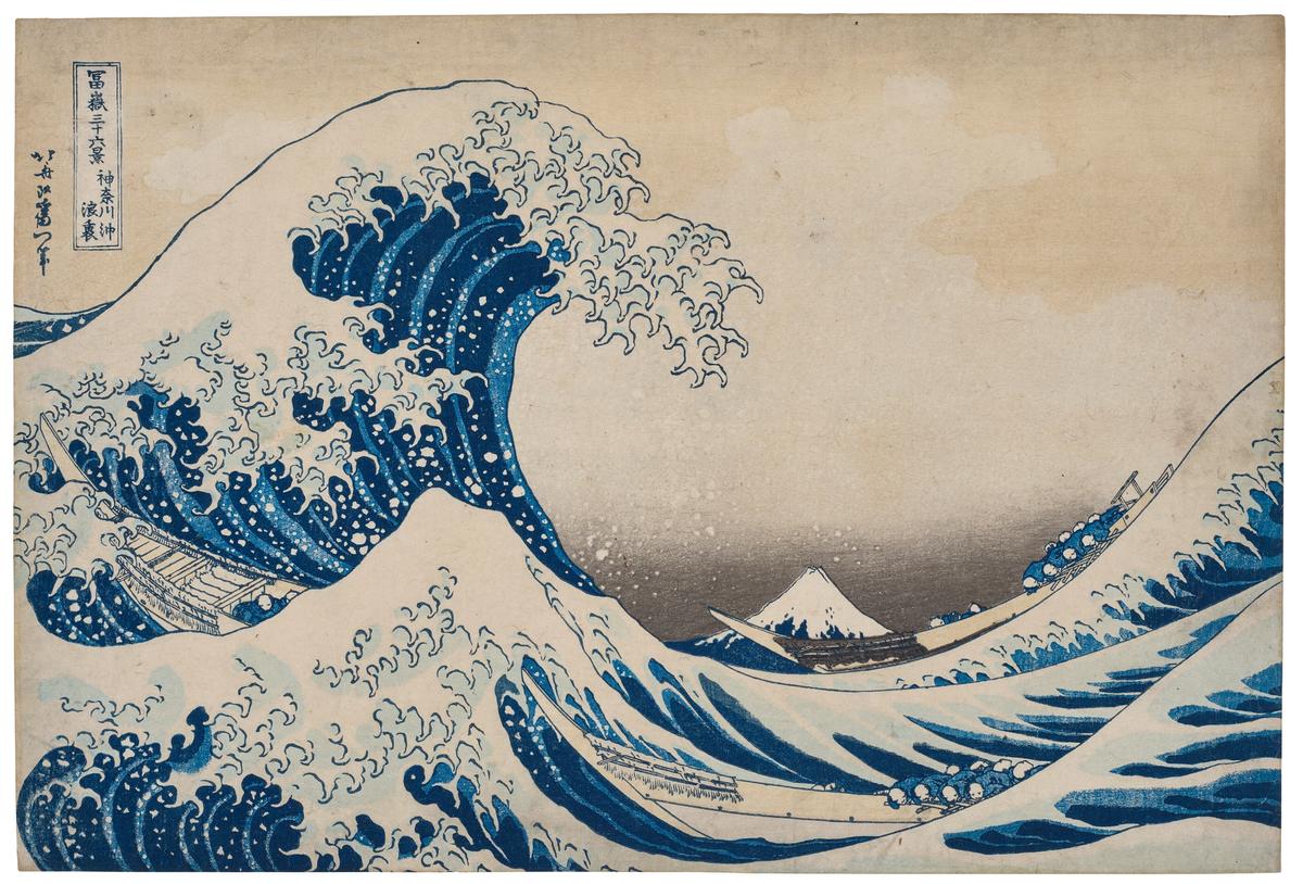 A print of Hokusai's Under the Wave off Kanagawa sold for a record-breaking sum at Christie's New York during Asia Week. Courtesy Christie's