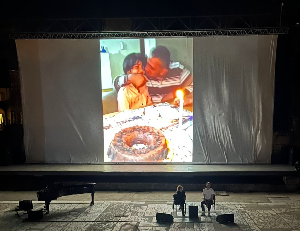 Speaking to a packed audience at the Roman-era Théâtre Antique, Goldin described the conflict in Gaza as “the first live streamed genocide”
Photo: Caecilia Rasch