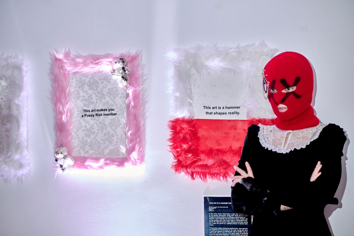 Nadya Tolokonnikova at the opening of Putin's Ashes at Container in Santa Fe, New Mexico Photo by Molly O'Brien