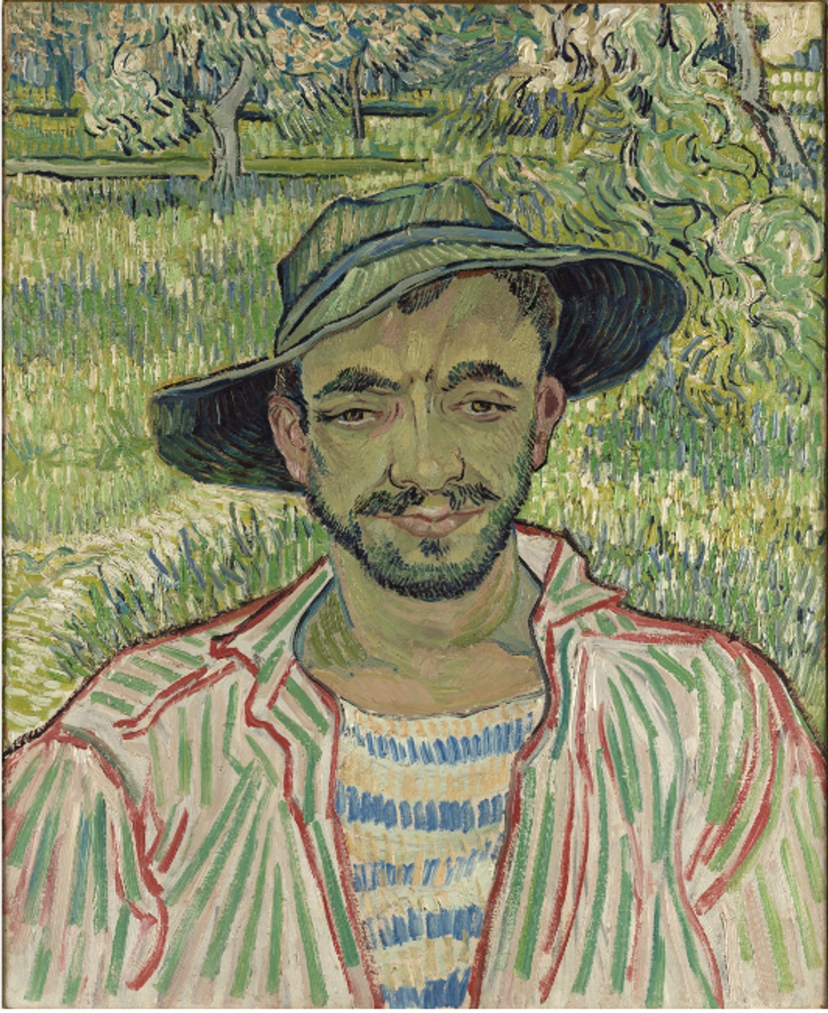 Van Gogh's Portrait of a Gardener (Jean Barral) (1889) Courtesy of  Galleria Nazionale d'Arte Moderna e Contemporanea, Rome