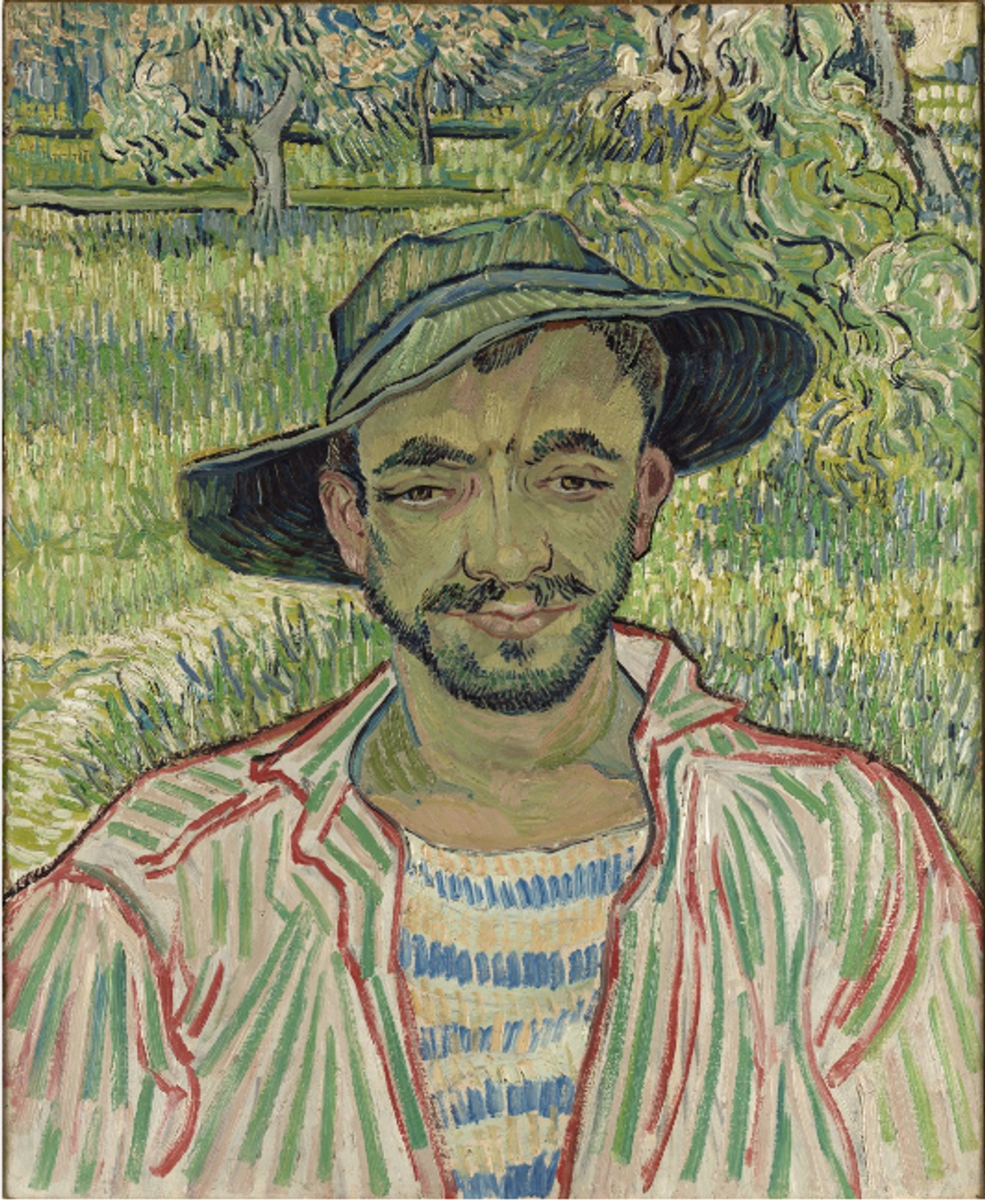 Van Gogh's Portrait of a Gardener (Jean Barral) (1889) Courtesy of  Galleria Nazionale d'Arte Moderna e Contemporanea, Rome