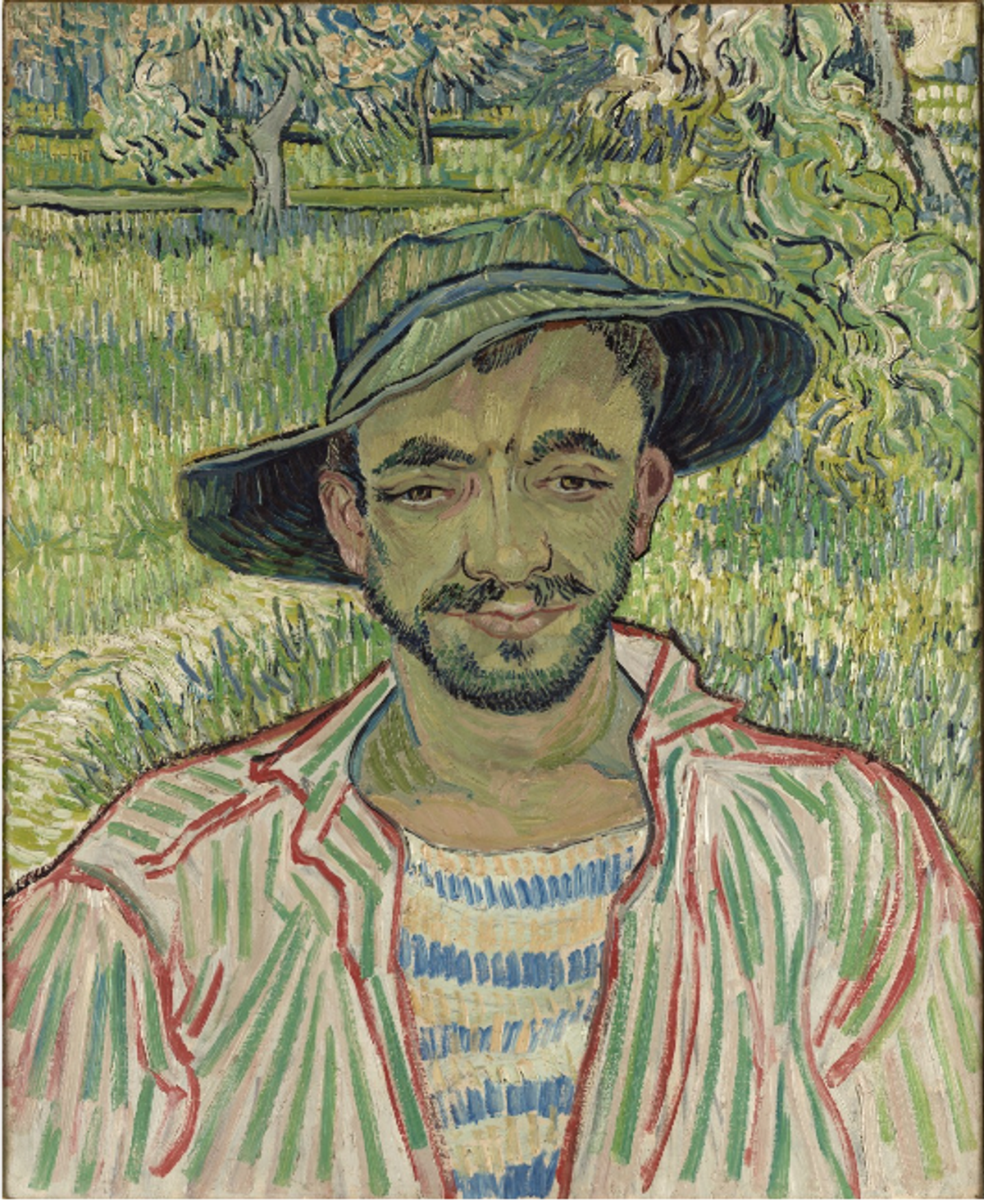Van Gogh's Portrait of a Gardener (Jean Barral) (1889) Courtesy of Galleria Nazionale d'Arte Moderna e Contemporanea, Rome