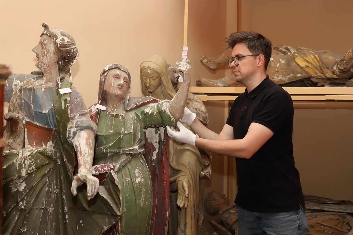 National Research and Restoration Center team at the Zhytomyr Regional Museum of Local Lore. NRRC