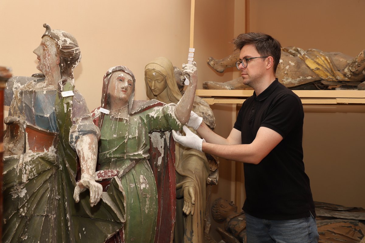 National Research and Restoration Center team at the Zhytomyr Regional Museum of Local Lore. NRRC