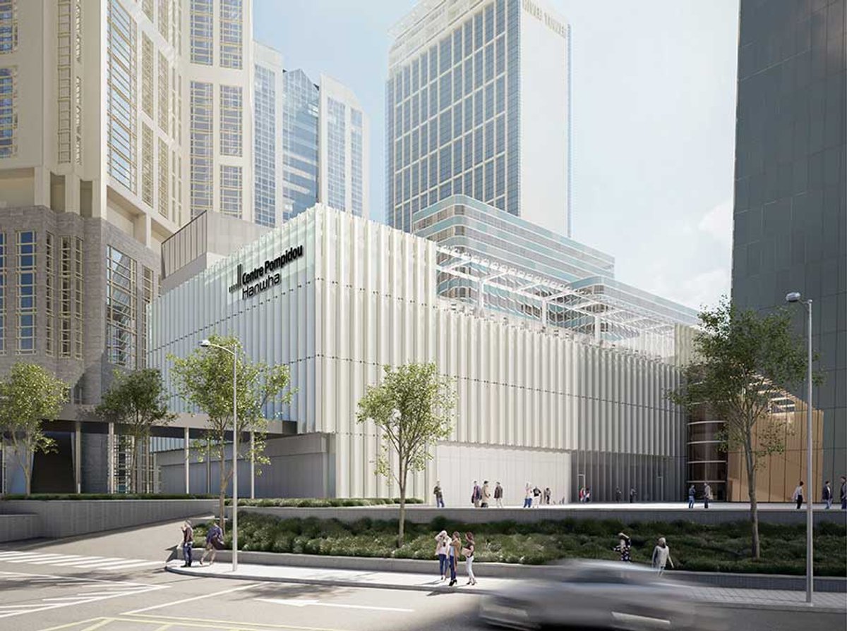 Rendering of Centre Pompidou Hanwha Courtesy Centre Pompidou Hanwha