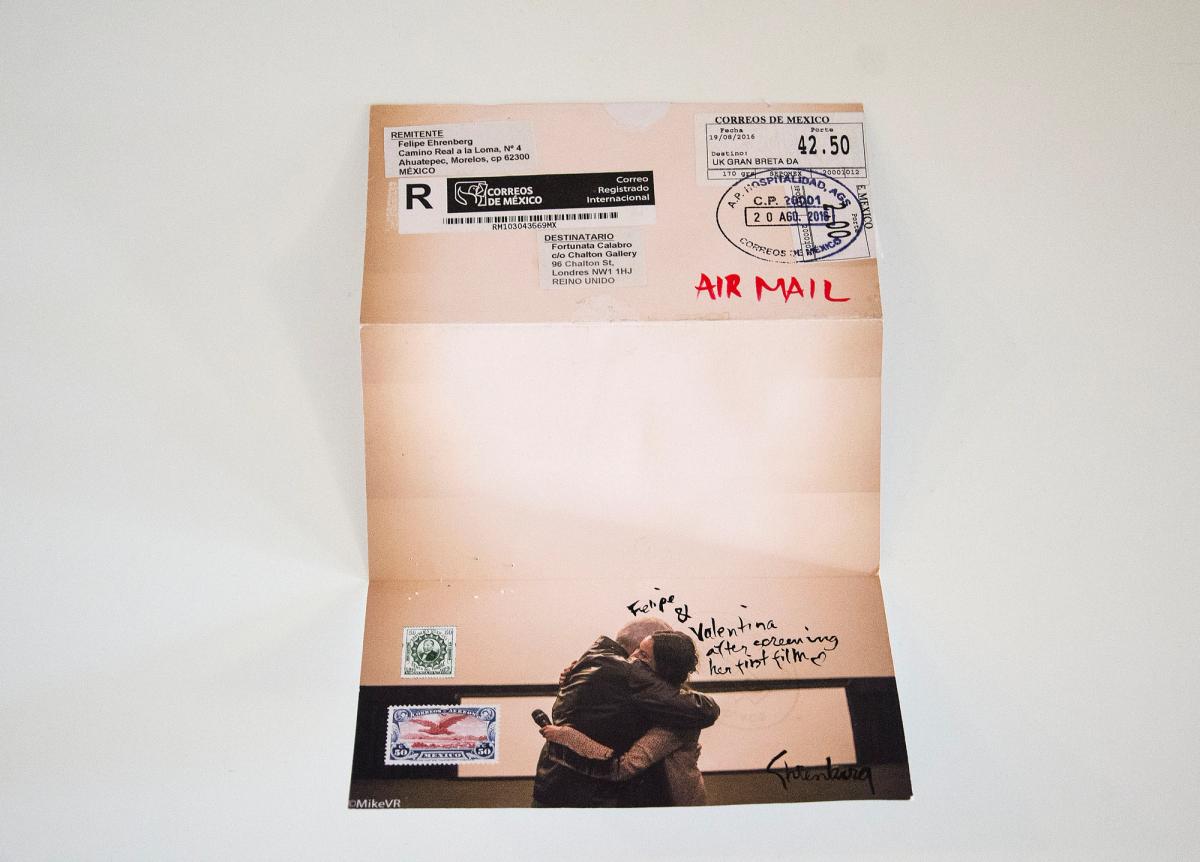 La Primera (2016), from Felipe Ehrenberg’s mail-inspired series Courtesy of Paraíso Latin American Art Fair