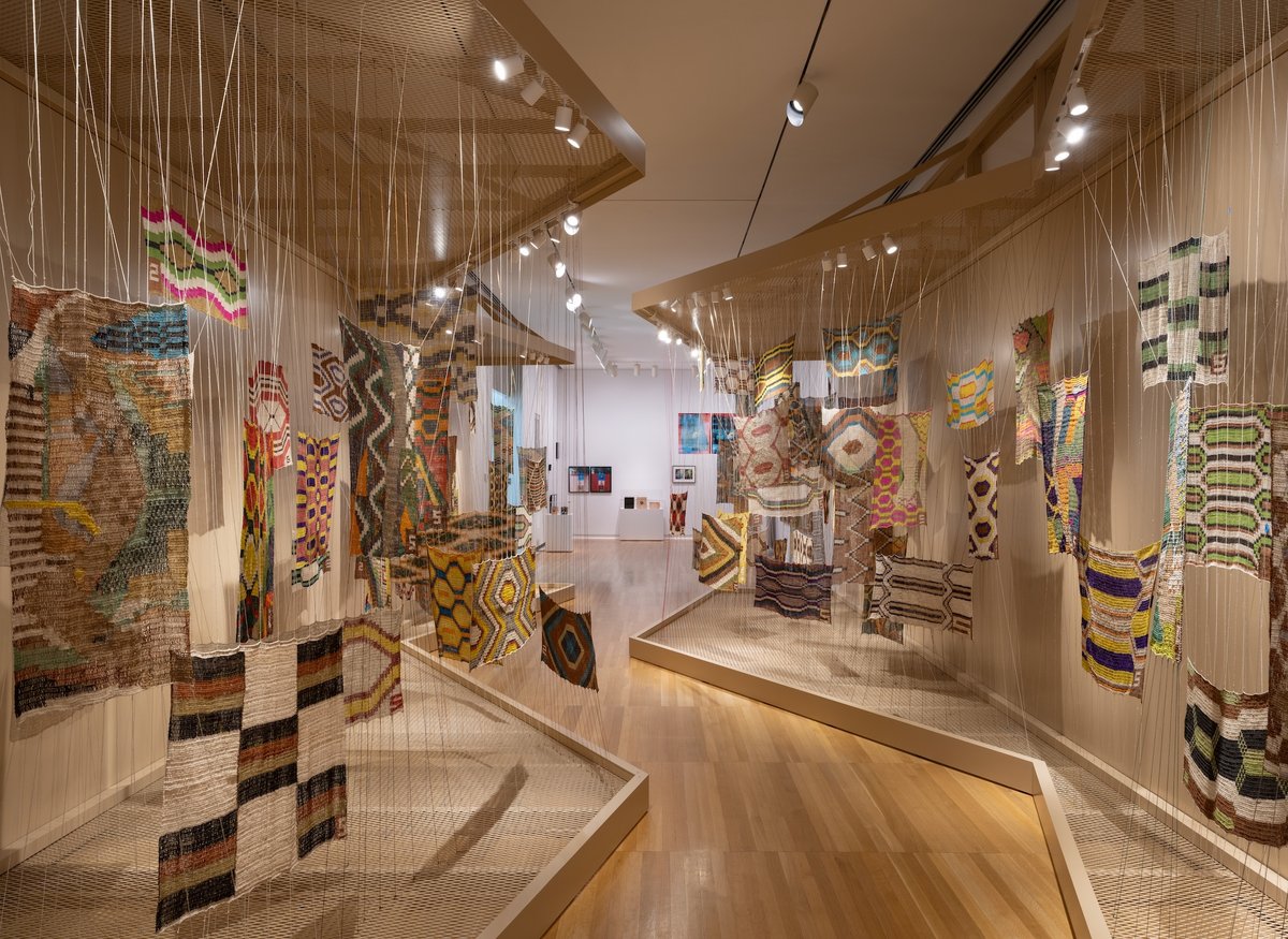 Installation view of Silät’s Tewok: the river we weave (2026) Photo: Zachary Riggleman / © Carnegie Museum of Art, Pittsburgh