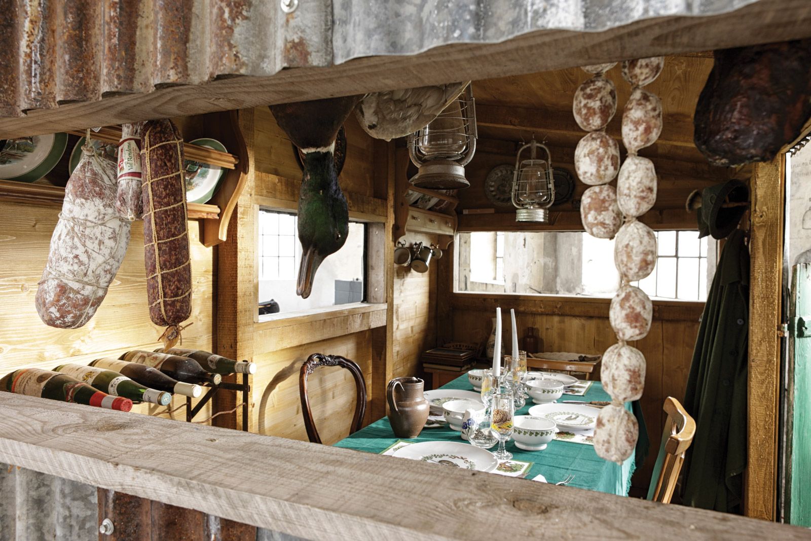 Mark Dion’s installation Hunting Blind (The Glutton) (2008; detail) Adolf Bereuter 2008; courtesy of Georg Kargl Fine Arts, Vienna