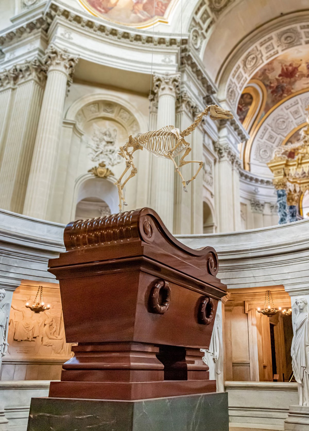 Will the new work stirrup trouble? A rendering of Pascal Convert's sculpture Memento Marengo above the tomb of Napoleon Bonaparte Courtesy of Pascal Convert