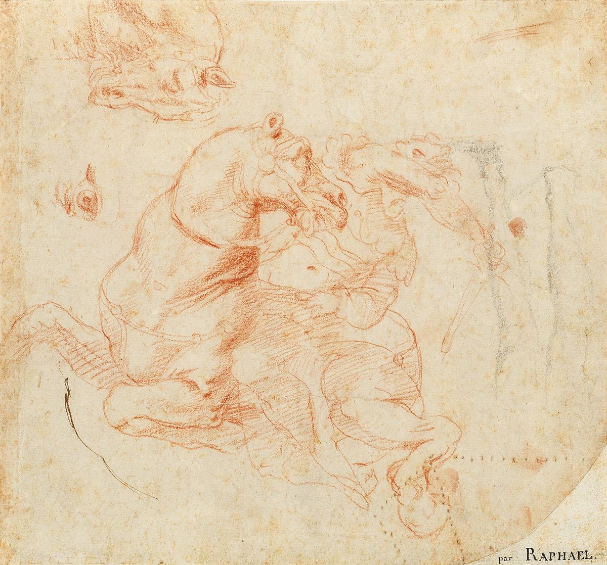 Raphael’s Study for the Battle of the Milvian Bridge is up for auction in October
© Dorotheum