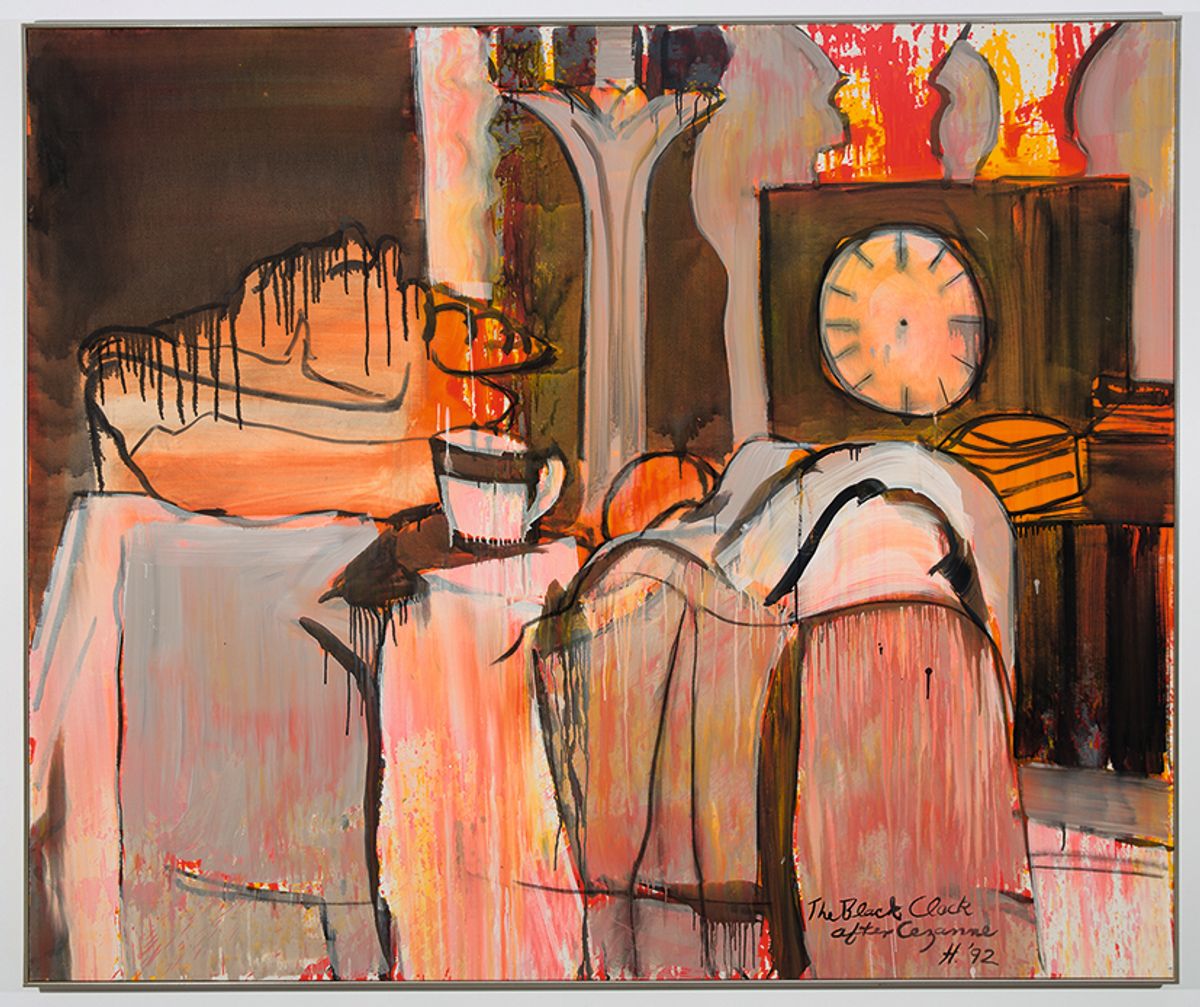 Grace Hartigan's Black Clock (After Cezanne) (1992) Courtesy of the Estate of Grace Hartigan / ACA Galleries, New York