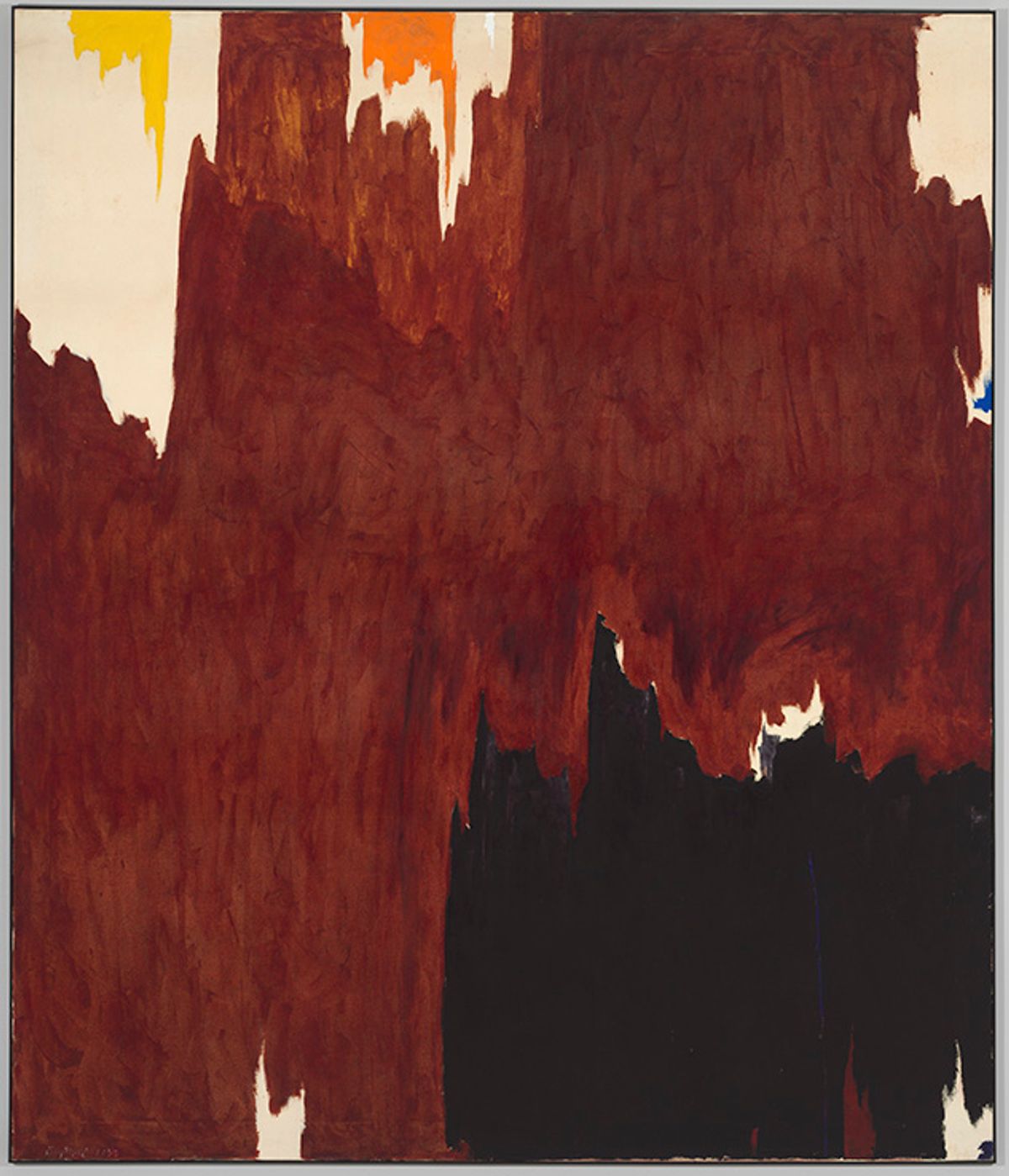 Clyfford Still,  1957-G (1957) is among many deaccessioned works headed to the block at Sotheby's Wednesday night Courtesy of Baltimore Museum of Art