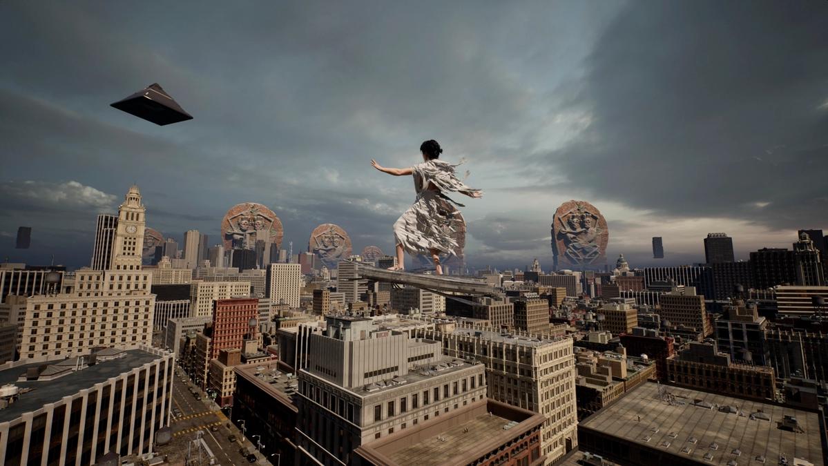 A still from Lu Yang’s 50-minute video DOKU: The Flow (2024), one of the artist’s works in which they create hybrid experiential realms that blur physical and virtual realities

Courtesy of the artist