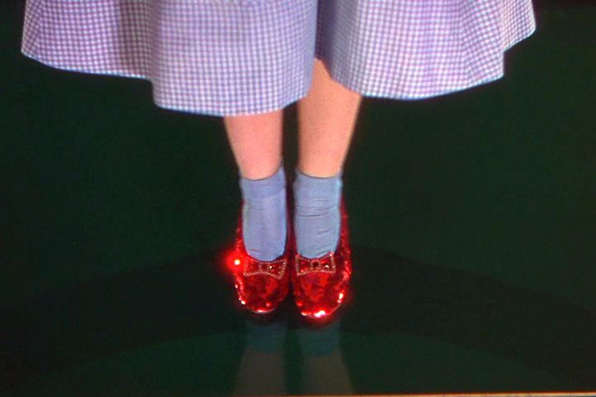Dorothy's red shoes in The Wizard of Oz flickr