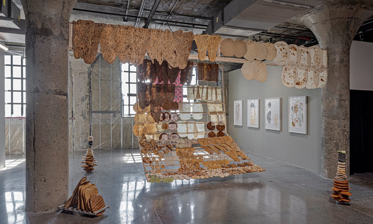 Sameer Farooq’s library of flatbreads at the Toronto Biennial serves as a map of the city’s diasporic communities