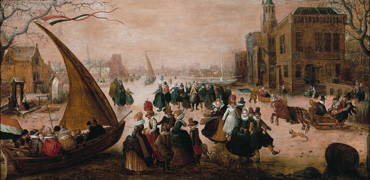Adam van Breen, Ice Skating (1610) Photo: Stadtmuseum Simeonstift Trier