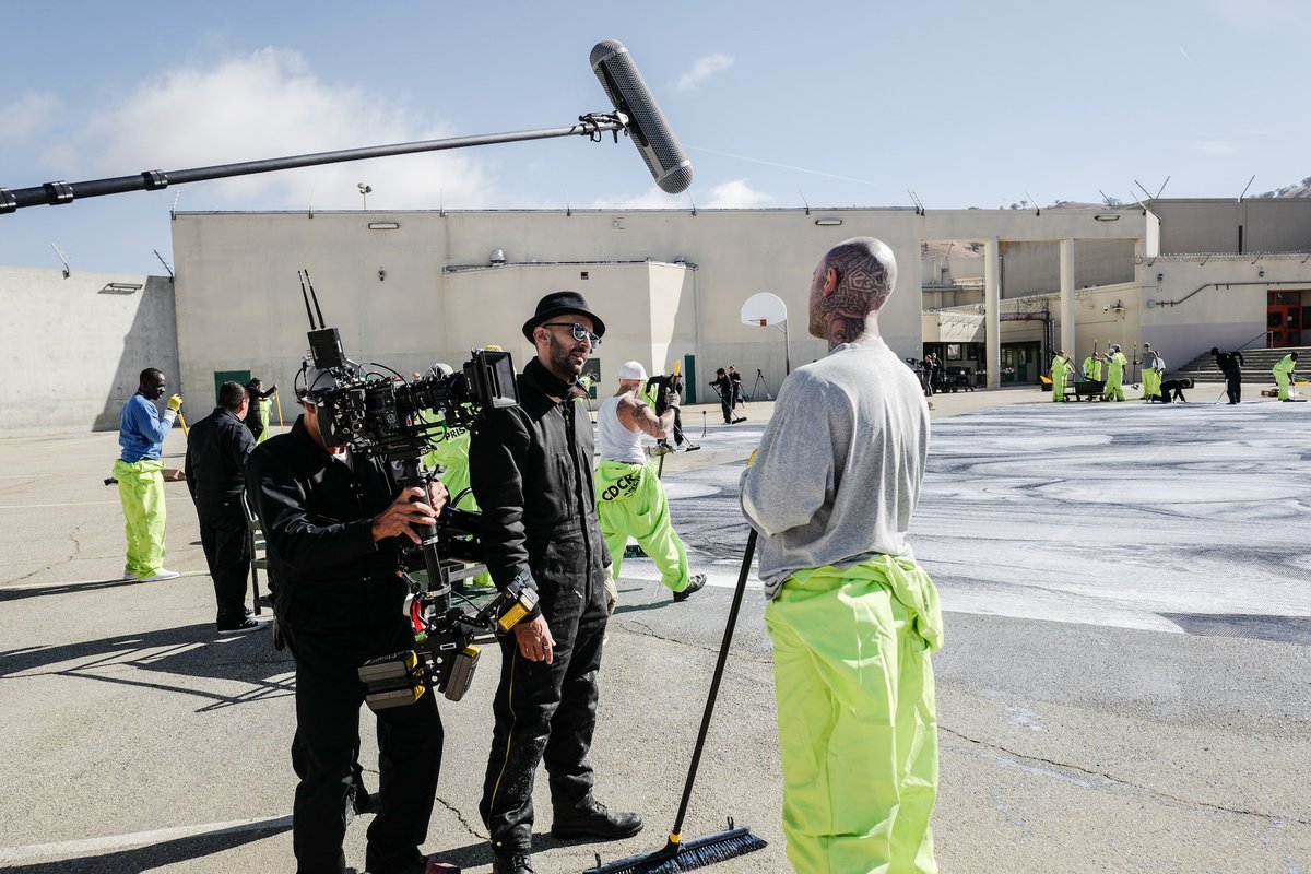 Artist JR filming the documentary Paper & Glue. Photo by Marc Azoulay.