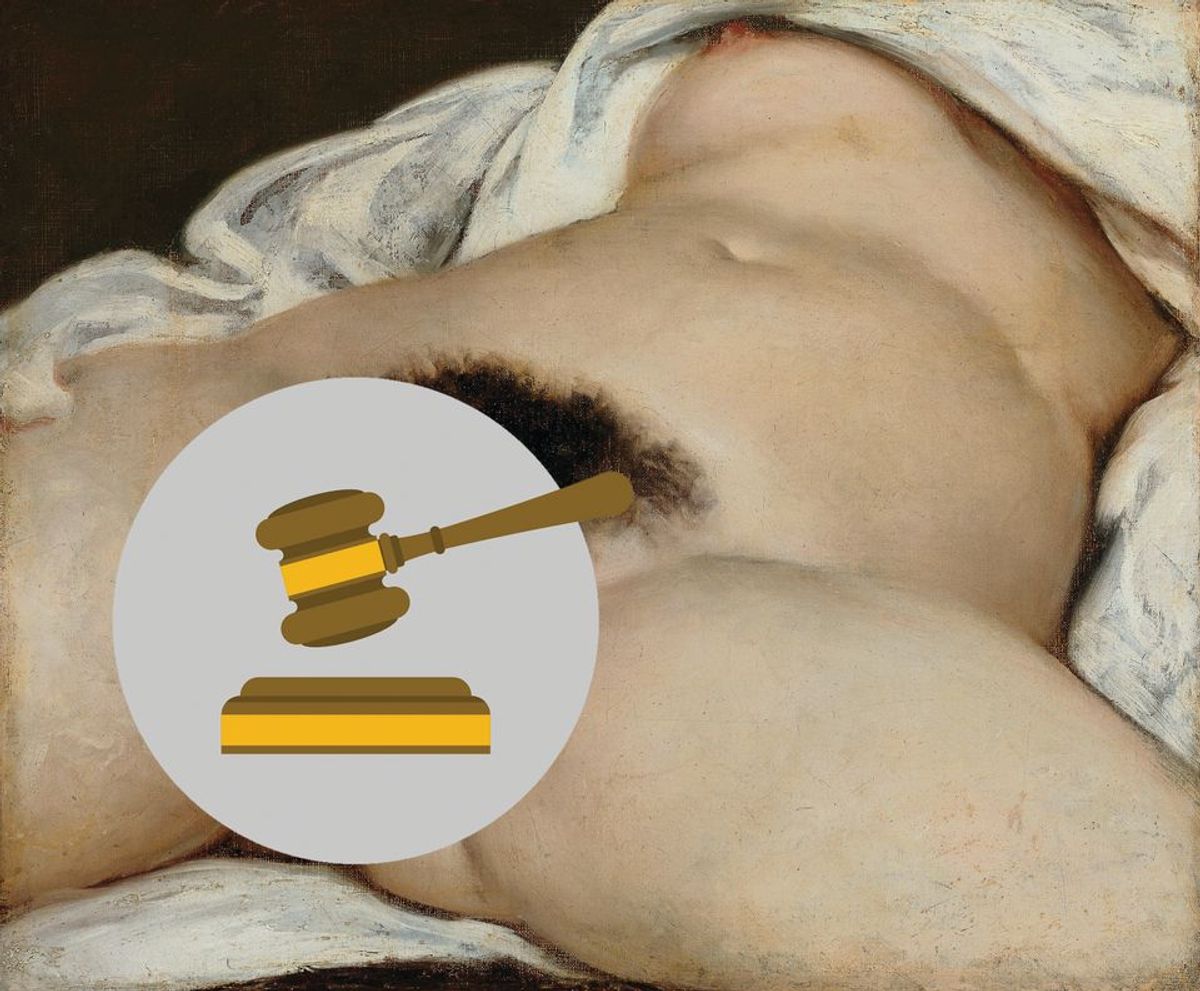 Facebook closed a teacher's account because he posted an image of Courbet's L’Origine du monde