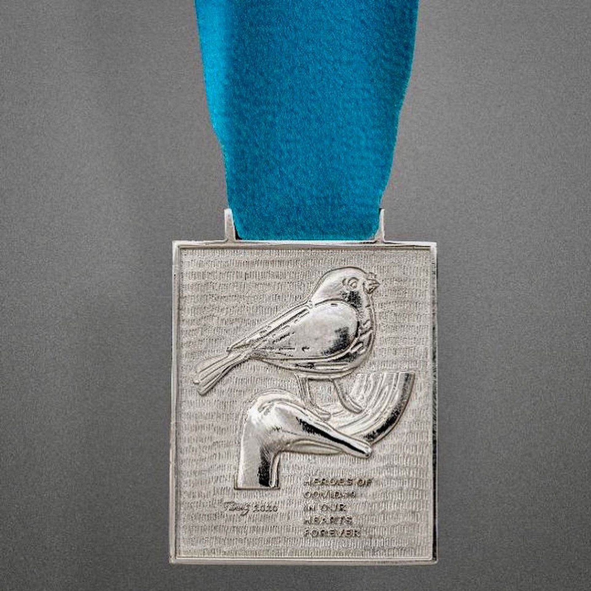 Parviz Tanavoli's medallion, which he is selling to help hospitals in Iran during the coronavirus pandemic 