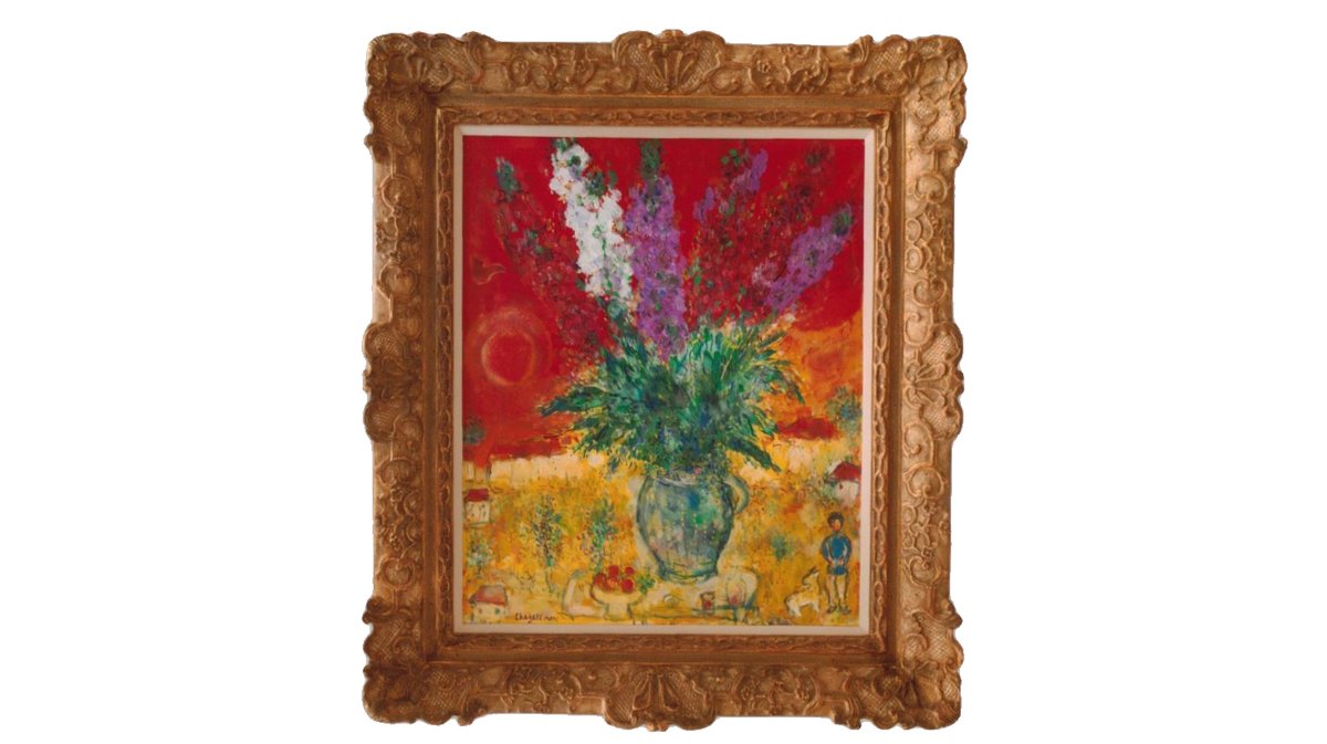 Marc Chagall's Bouquet de giroflées (1971) is listed as stolen on the FBI’s database