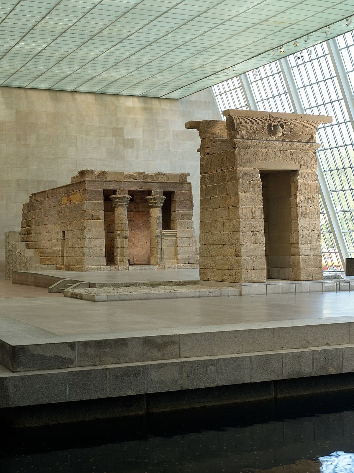 The Temple of Dendur in the Sackler Wing at the Metropolitan Museum of Art 