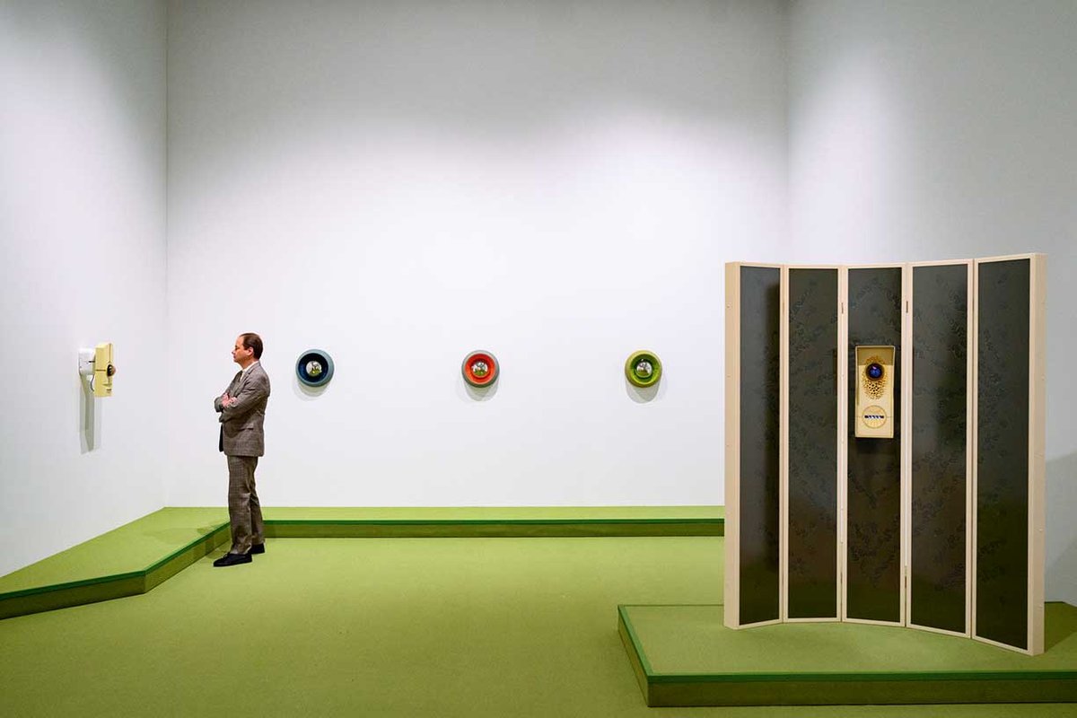 An installation view of several works by Cooper Jacoby at this year’s Whitney Biennial Photo: Darian DiCanno/BFA.com; © BFA 2026