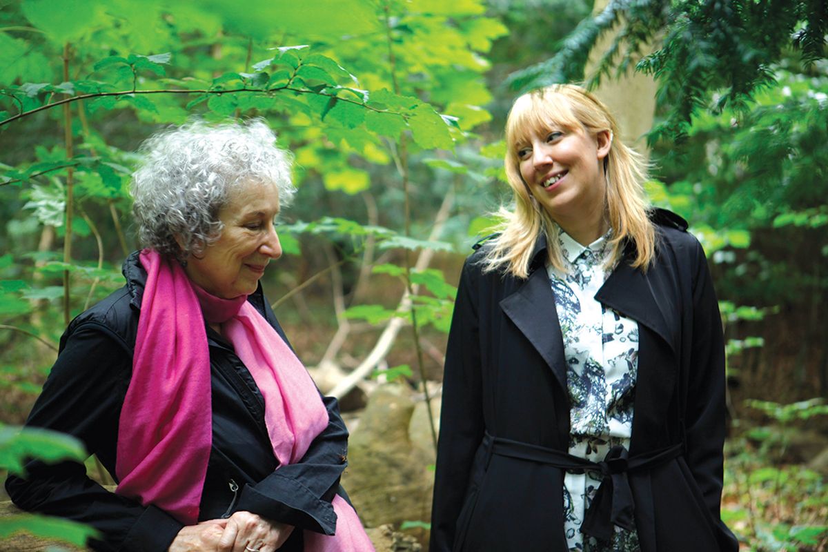 Katie Paterson with Margaret Atwood © Giorgia Polizzi
