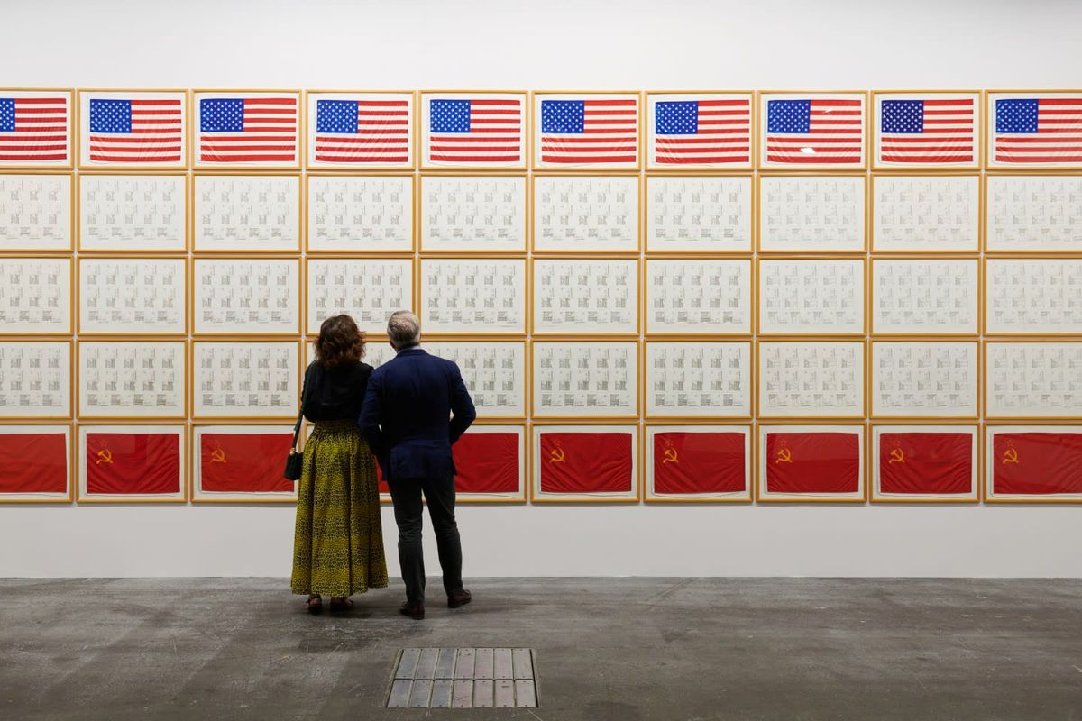 Visitors at Kewenig's presentation at Art Basel Unlimited 2022
Courtesy of Art Basel