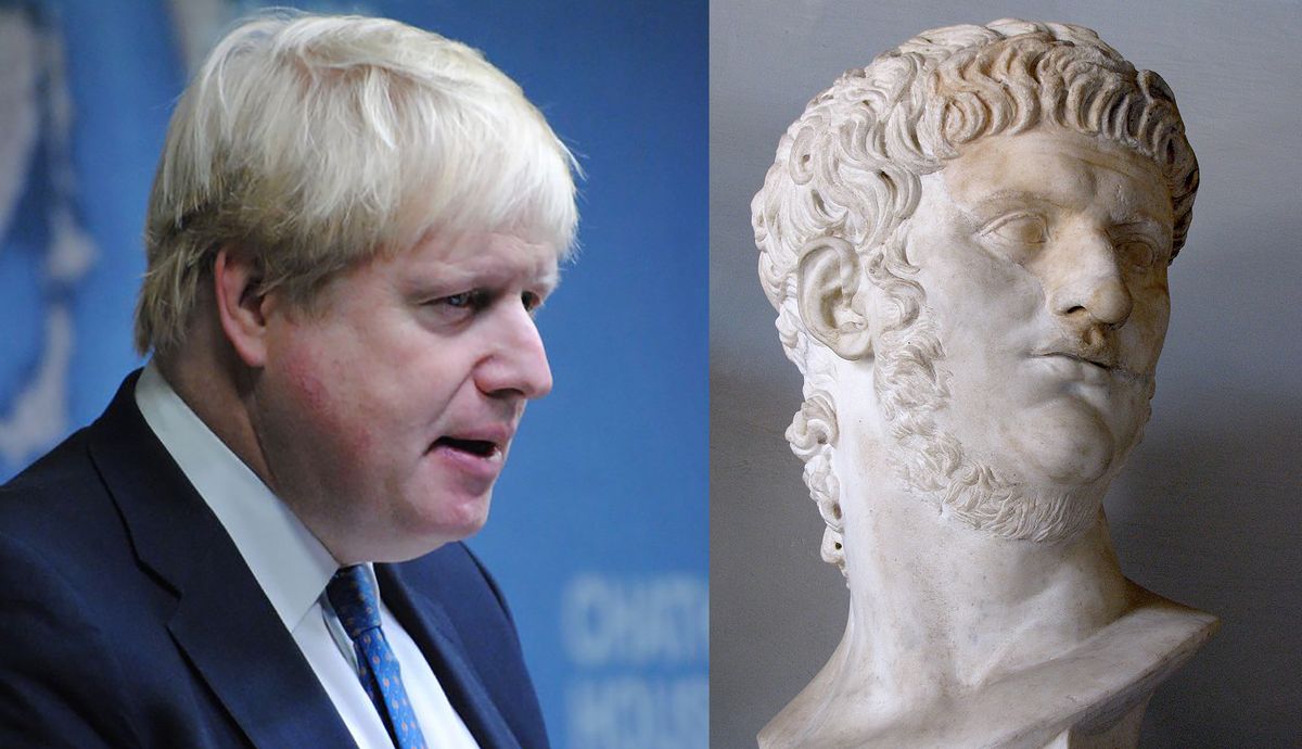 Boris Johnson (left) and Emperor Nero (right) 