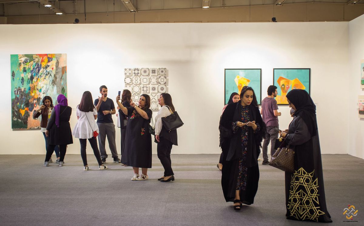 Visitors at the ArtBAB fair Courtesy of ArtBAB