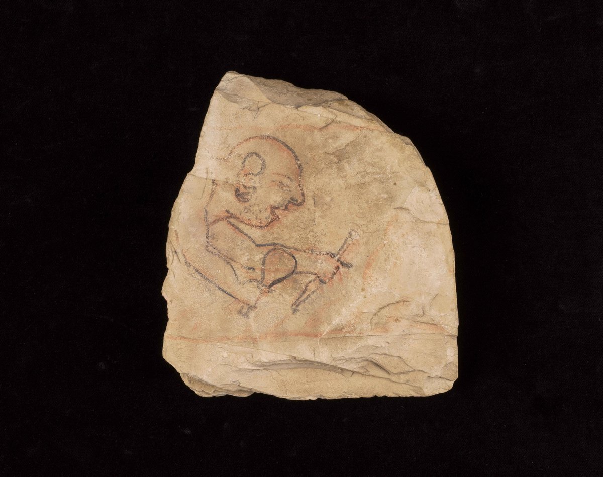 A sketch showing a stonemason at work, holding a chisel and mallet, 1295-1186 BC
Photo: The Fitzwilliam Museum, University of Cambridge