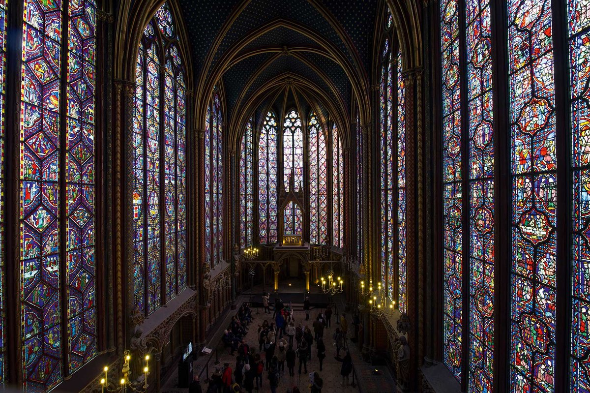 This month the restoration team at Sainte-Chapelle in the centre of Paris are working on two bays of the spectacular stained glass windows in the 13th-century chapel
© Didier Plowy/Centre des Monuments Nationaux