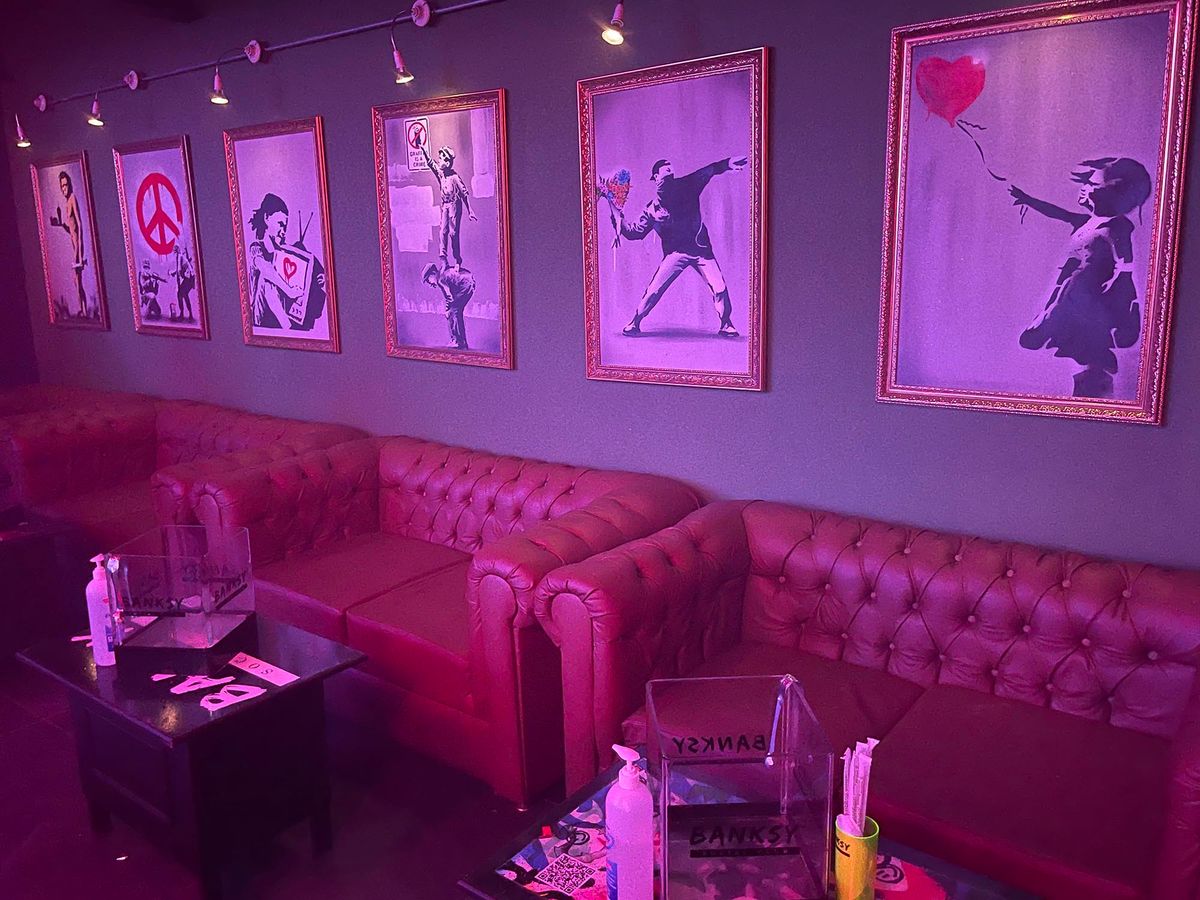 Inside the Banksy Social Club in Mazatlan, Mexico Photo by Daniel Maurer