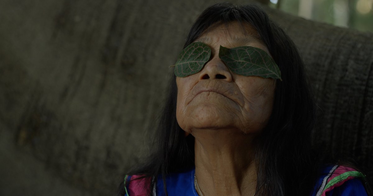 The artist Sara Flores in a scene from The Hummingbird Paints Fragrant Songs (2026) Courtesy Èlia Gasull Balada and Matteo Norzi