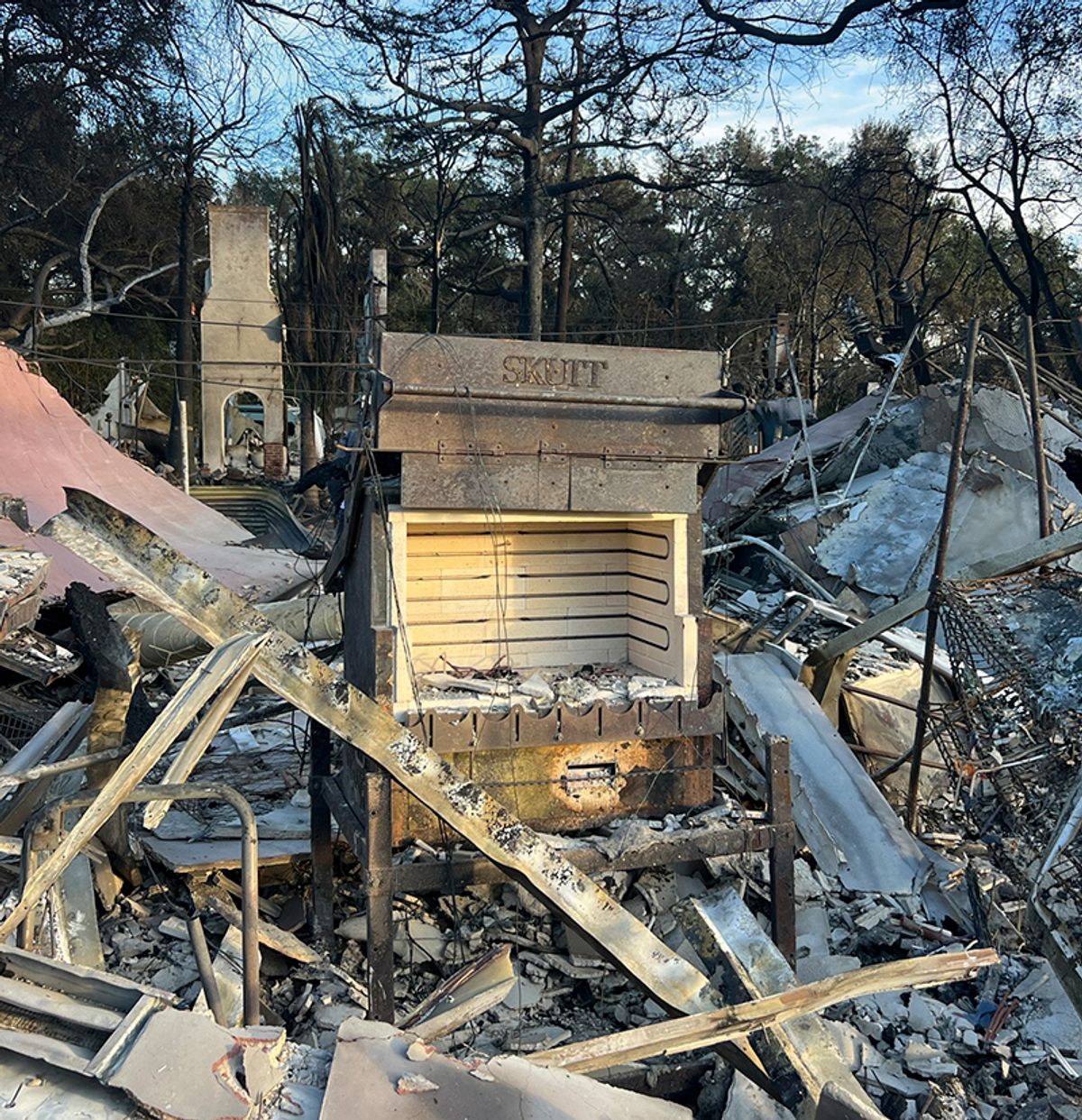 What is left of Kelly Akashi's studio after the Eaton fire tore through her neighbourhood Kelly Akashi