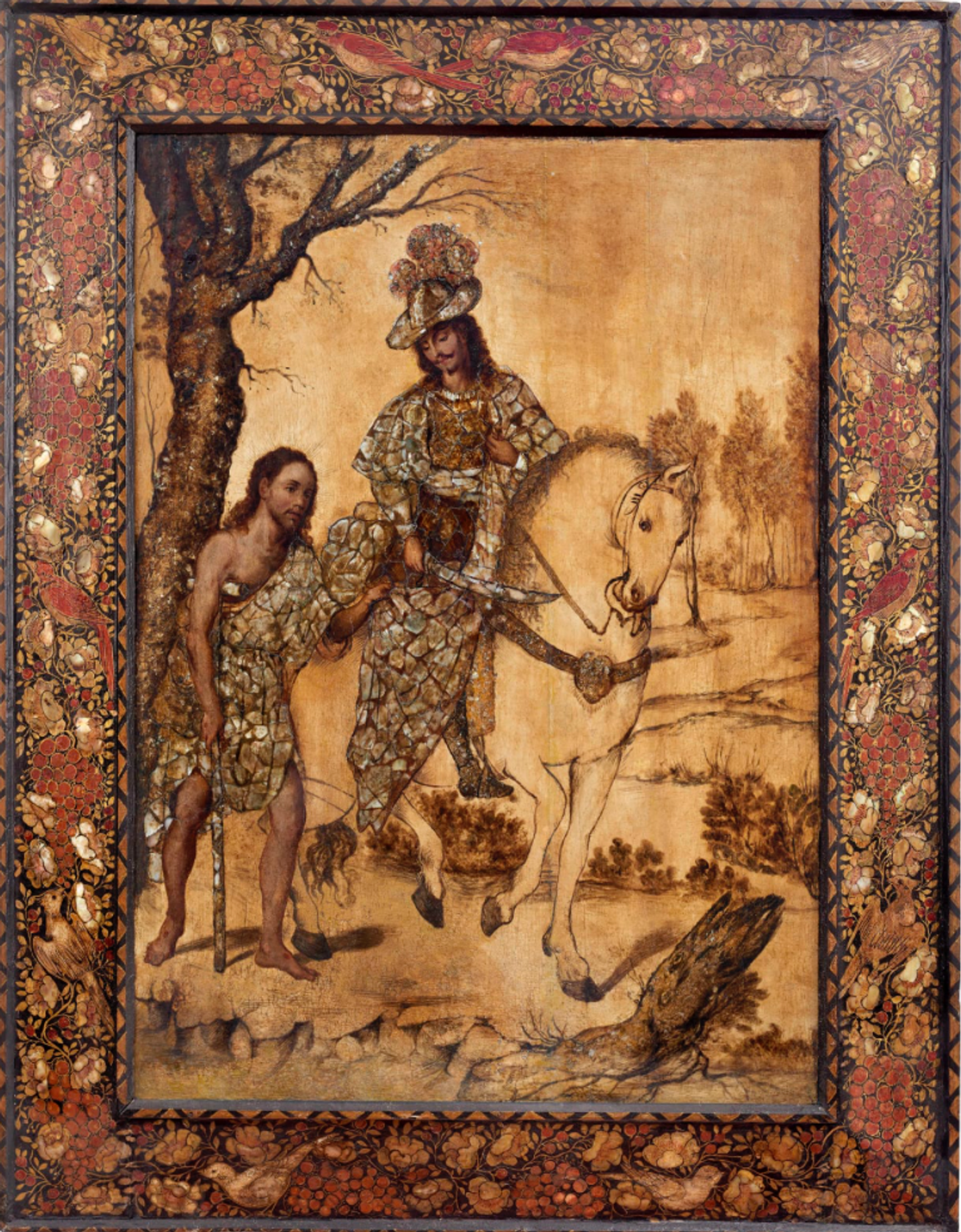 Saint Martin on Horseback, Mexico, ca. 1690 by Miguel and Juan Gonzáles Courtesy of Colnaghi