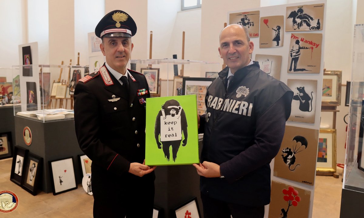 Fake Banksy haul seized by Italian police Fake Banksy haul seized by Italian police