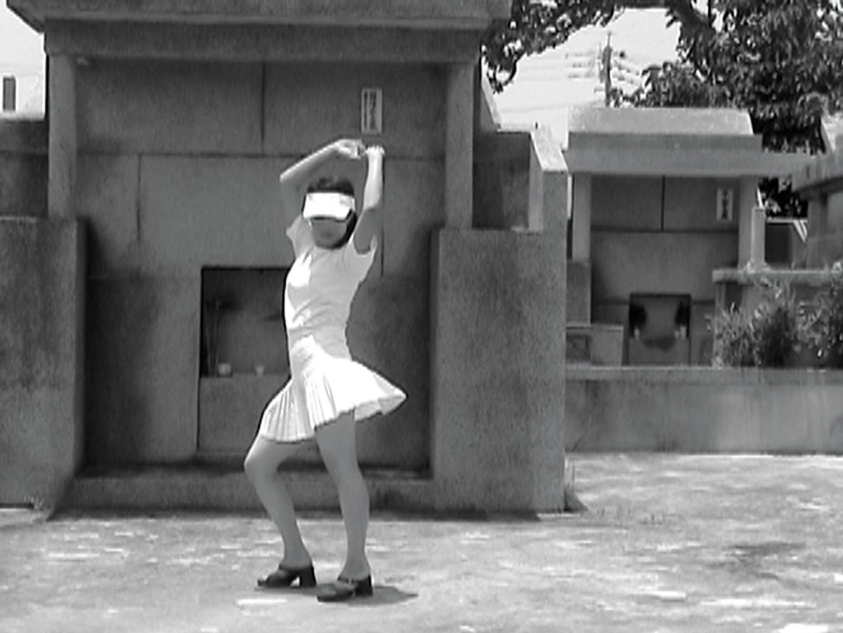 In Okinawa Graveyard Club (2004), Chikako Yamashiro dances in front of family tombs
© Chikako Yamashiro, courtesy of Yumiko Chiba Associates