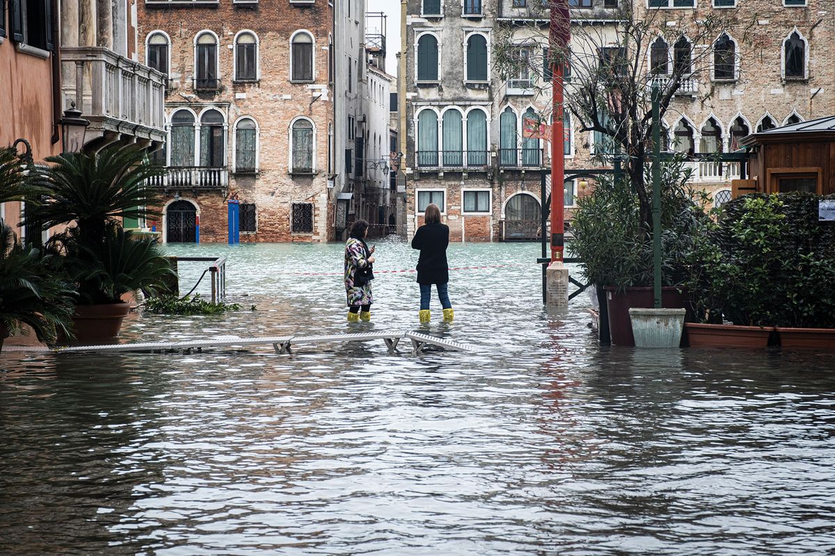 A temporary storm surge on 17 November 2019, when the water reached 187cm above mean sea level Roberto Silvino/NurPhoto via Getty Images