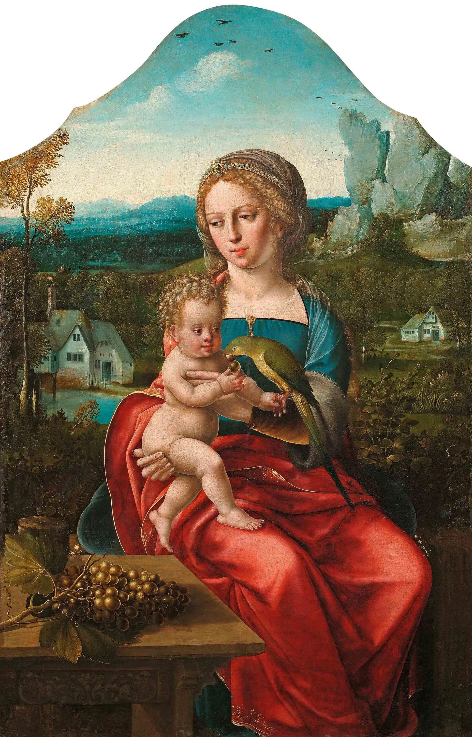 Virgin and Child with a Parrot, consigned by Galerie De Jonckheere, fetched €150,000 Courtesy of Christie's