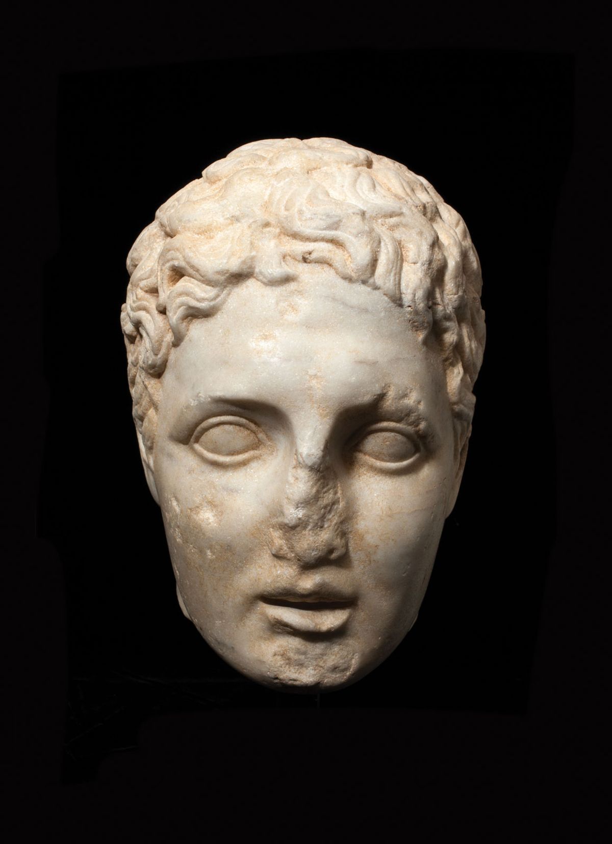 A Hellenistic head of a youth (second to first century BC), priced at £160,000 Charles Ede