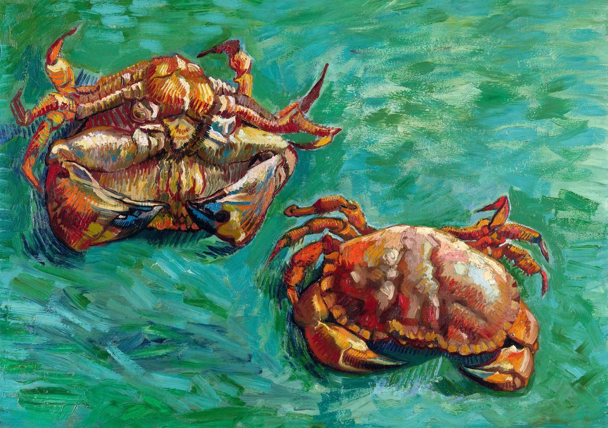 Van Gogh’s Two Crabs (August-September 1887 or January 1889)
Private collection, on long-term loan to National Gallery, London. Ian Dagnall Computing / Alamy Stock Photo