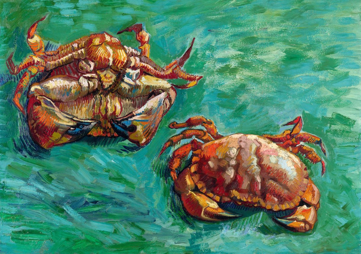 Van Gogh’s Two Crabs (August-September 1887 or January 1889)
Private collection, on long-term loan to National Gallery, London. Ian Dagnall Computing / Alamy Stock Photo