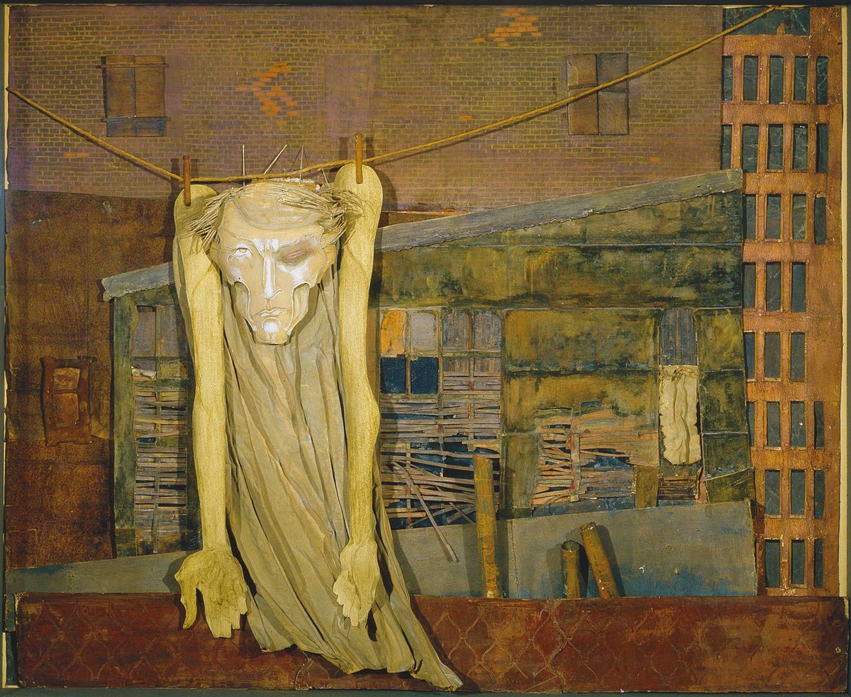 Mina Loy’s mixed-media assemblage Christ on a Clothesline (1955-59) evokes “the drunken ‘bums’ of New York’s Bowery neighbourhood”
Photo: Dana Martin-Strebel