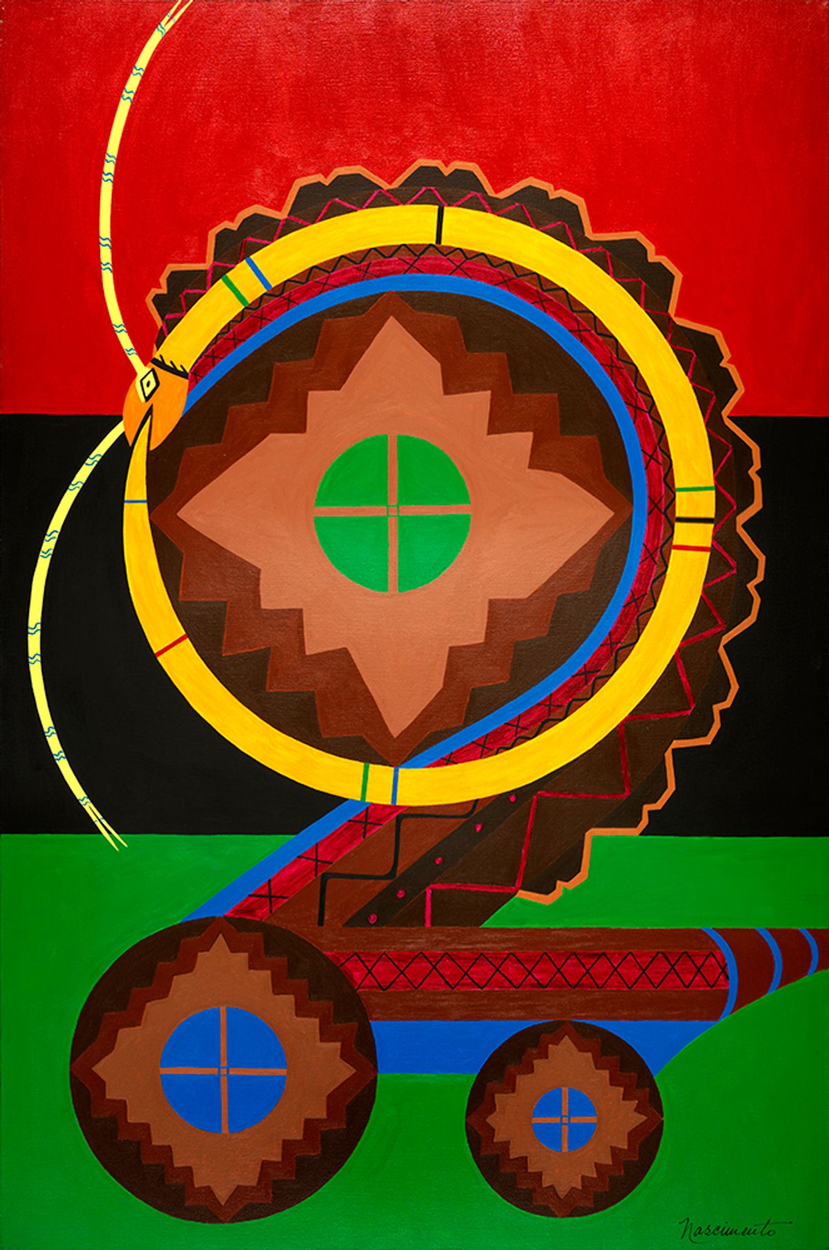 Abdias Nascimento's Simbiose Africana nº 3 (1973) is on show in Project a Black Planet at the Barbican Art Gallery in London Museu de Arte Negra  IPEAFRO Collection