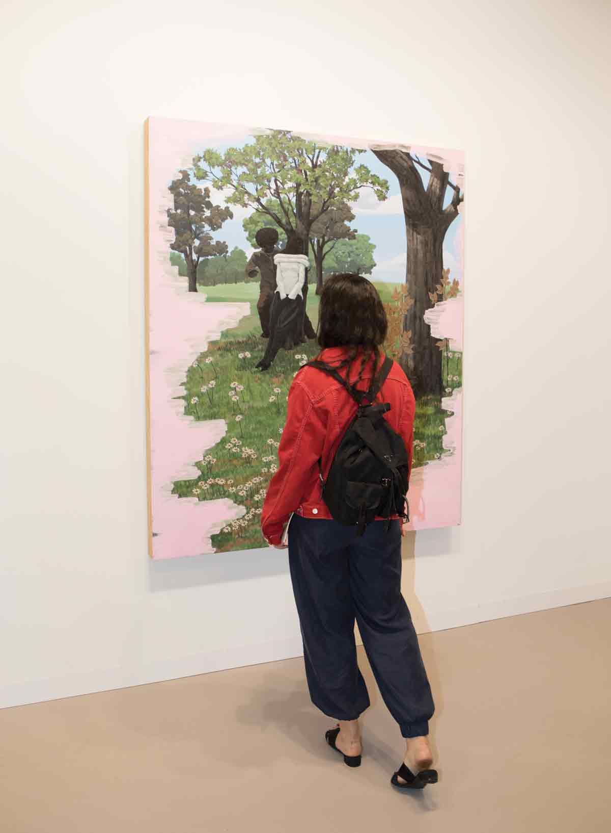 A fair visitor looks at Marshall’s Vignette #12 (2008) www.david-owens.co.uk