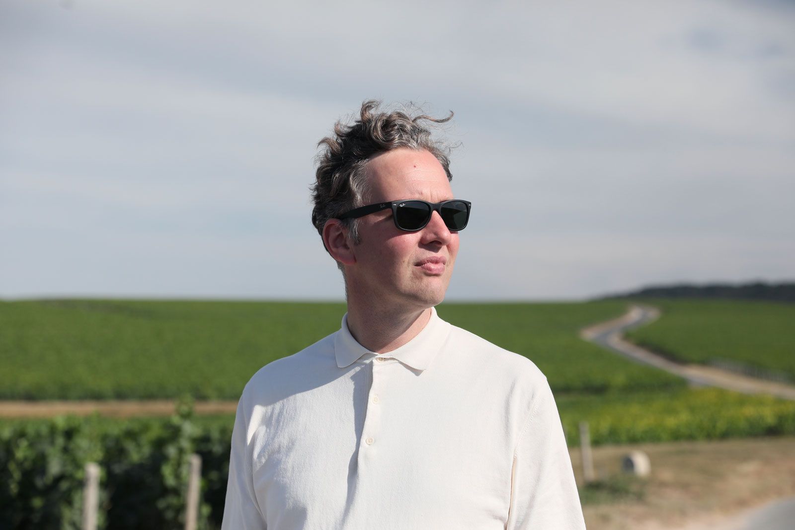 David Shrigley at Maison Ruinart in Reims last year © Ruinart