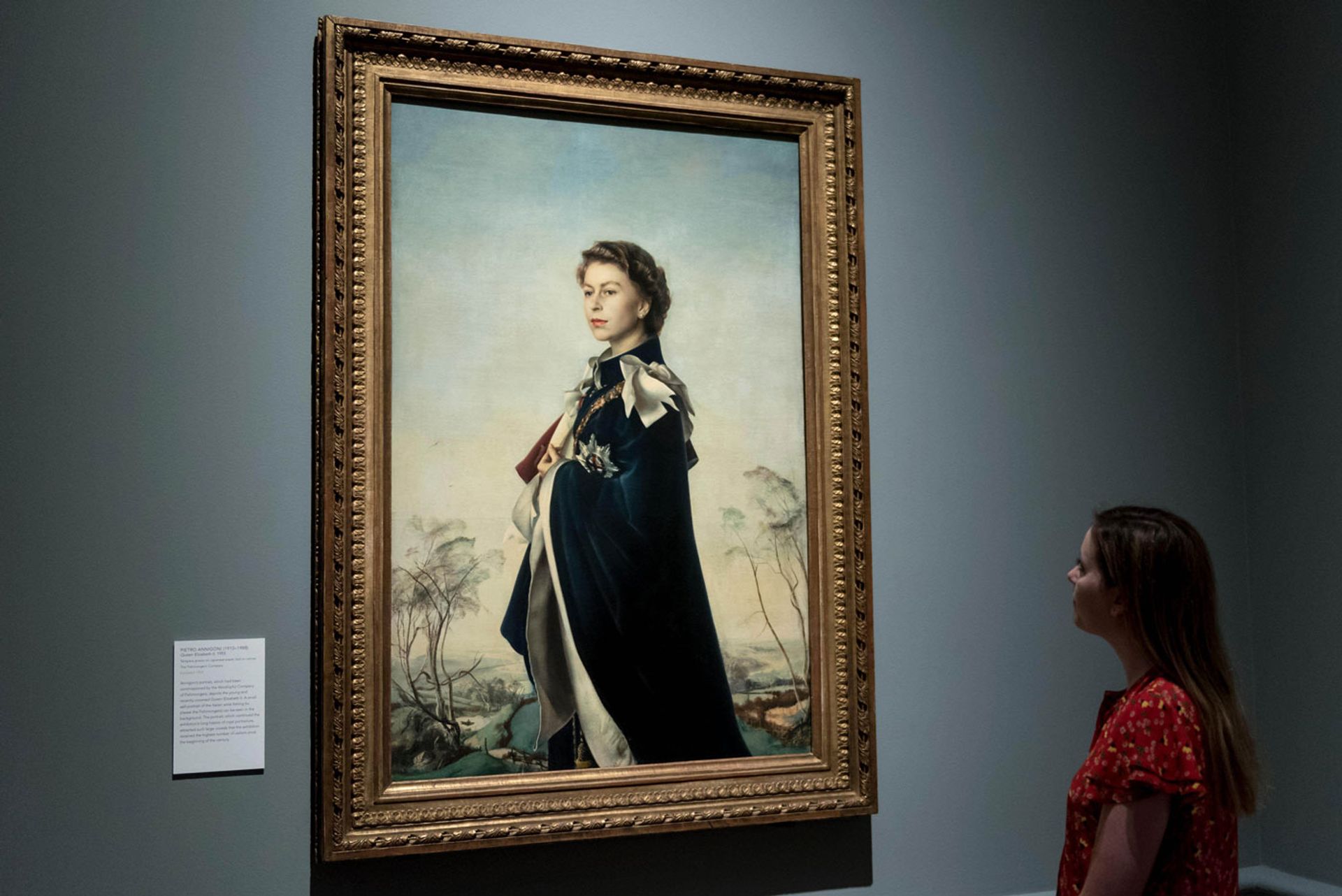 Pietro Annigoni's Queen Elizabeth II (1955), on show at the 250th Summer Exhibition at the Royal Academy of Arts, London, in 2018
© Pietro Annigoni, All rights reserved. DACS 2022. Photograph: Stephen Chung / Alamy Stock Photo